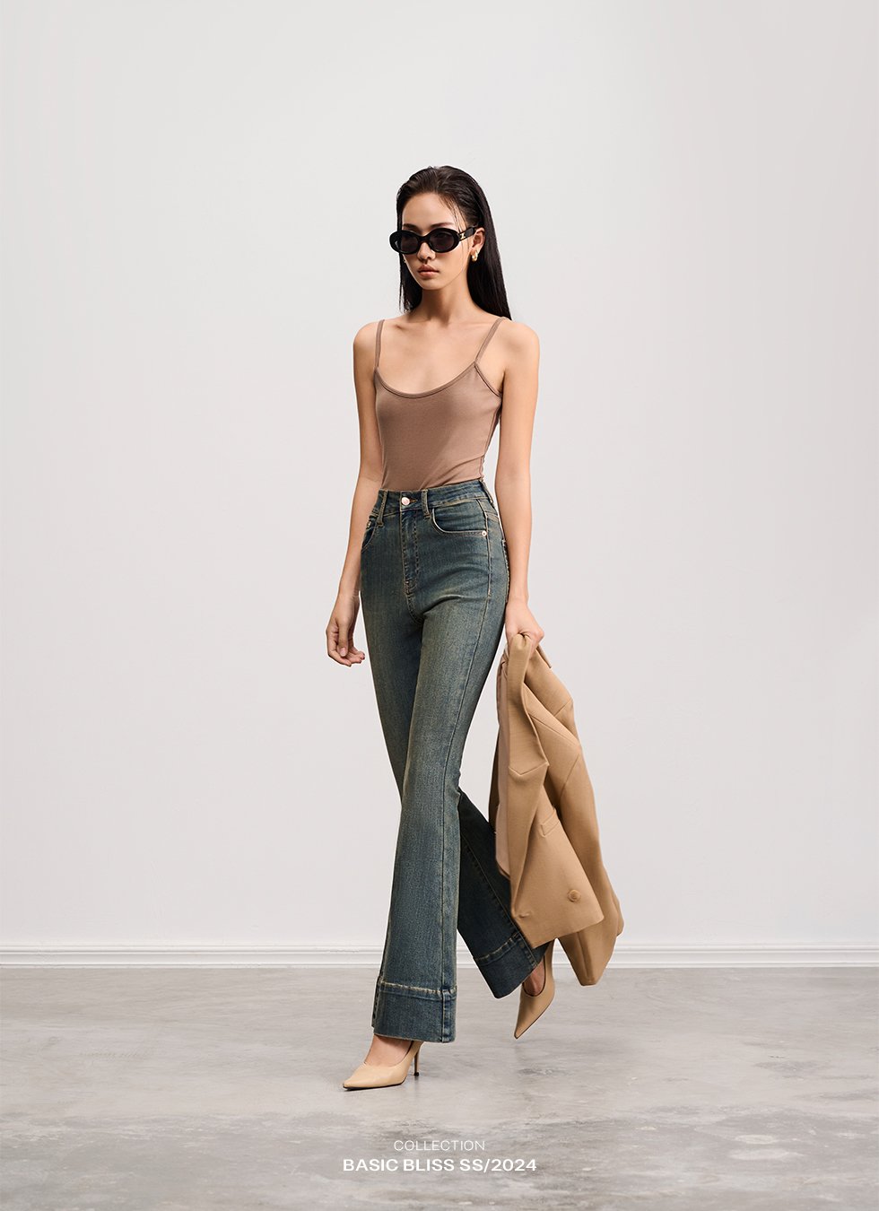 Quần jeans ống loe basic somi jeans