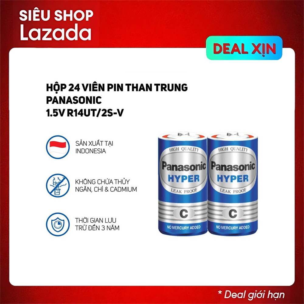 Bộ 2 pin C - Panasonic R14UT (xanh)