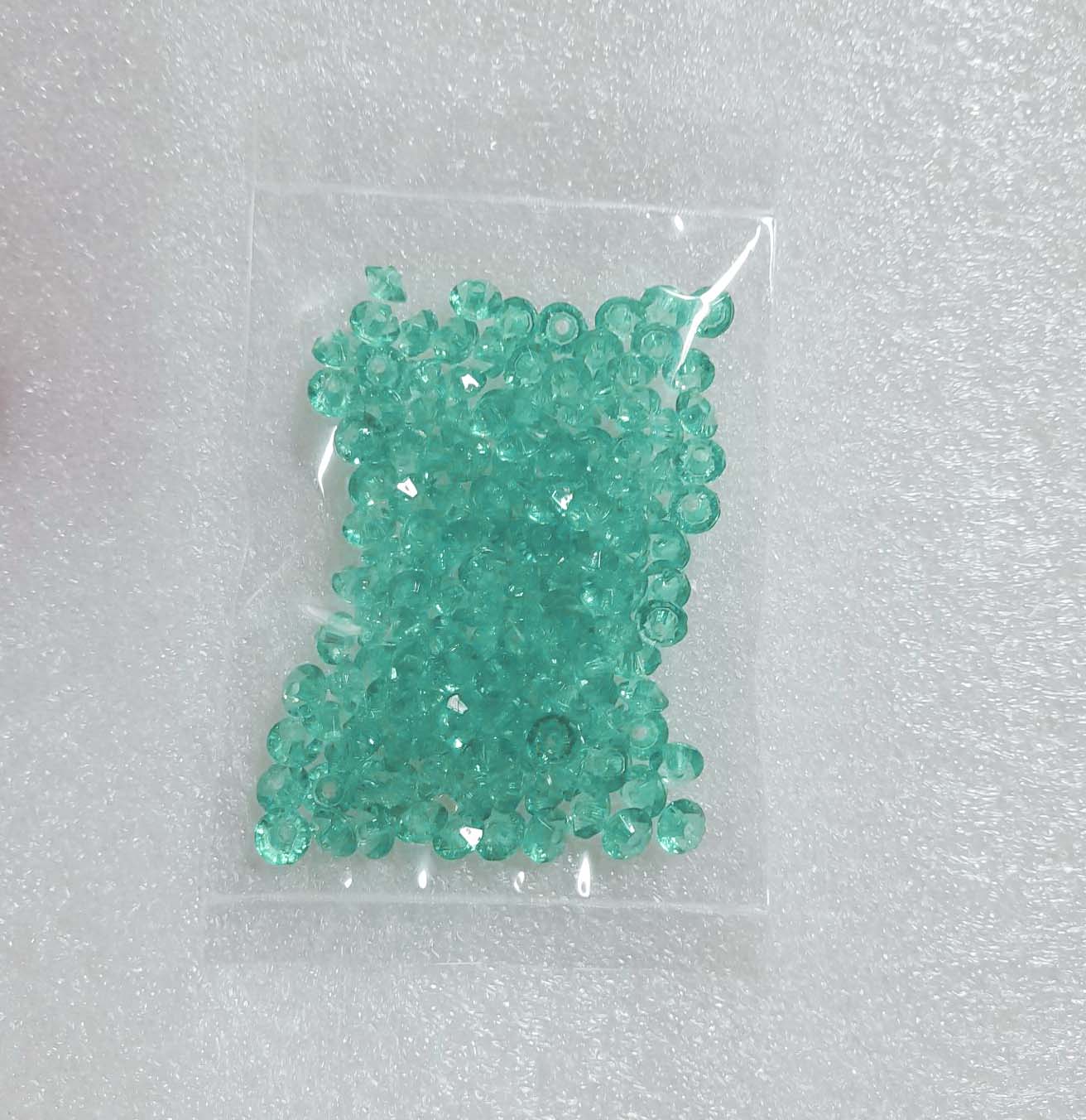 Combo 150 hạt nhựa ancrylic trong suốt hình dĩa pha lê size 6mm