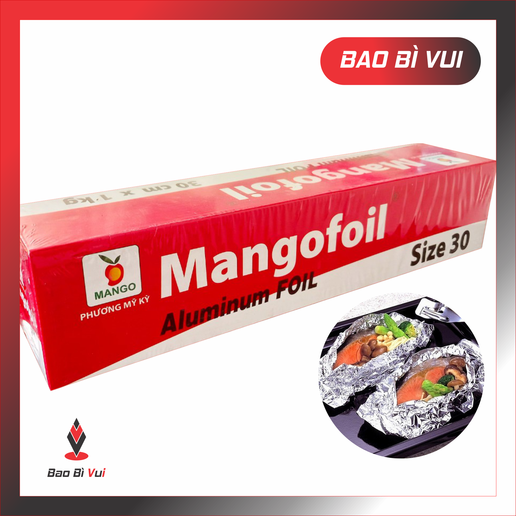 [1KH] Giấy bạc nướng thực phẩm cuộn 1KG