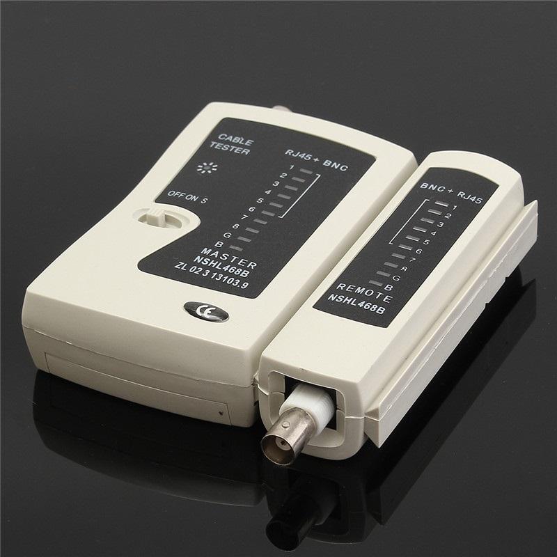 Hộp test mạng đa năng RJ45 và cáp đồng trục BNC (Trắng)