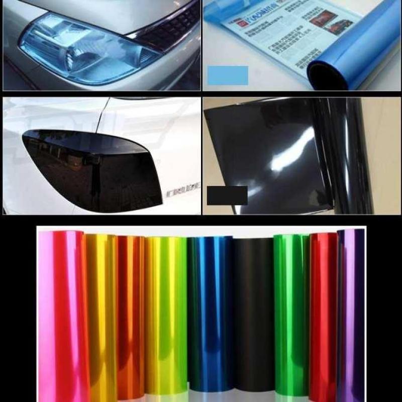 (Đen Mờ Khói - 30x100cm) Phim dán chóa đèn xe giúp thay đổi màu sắc