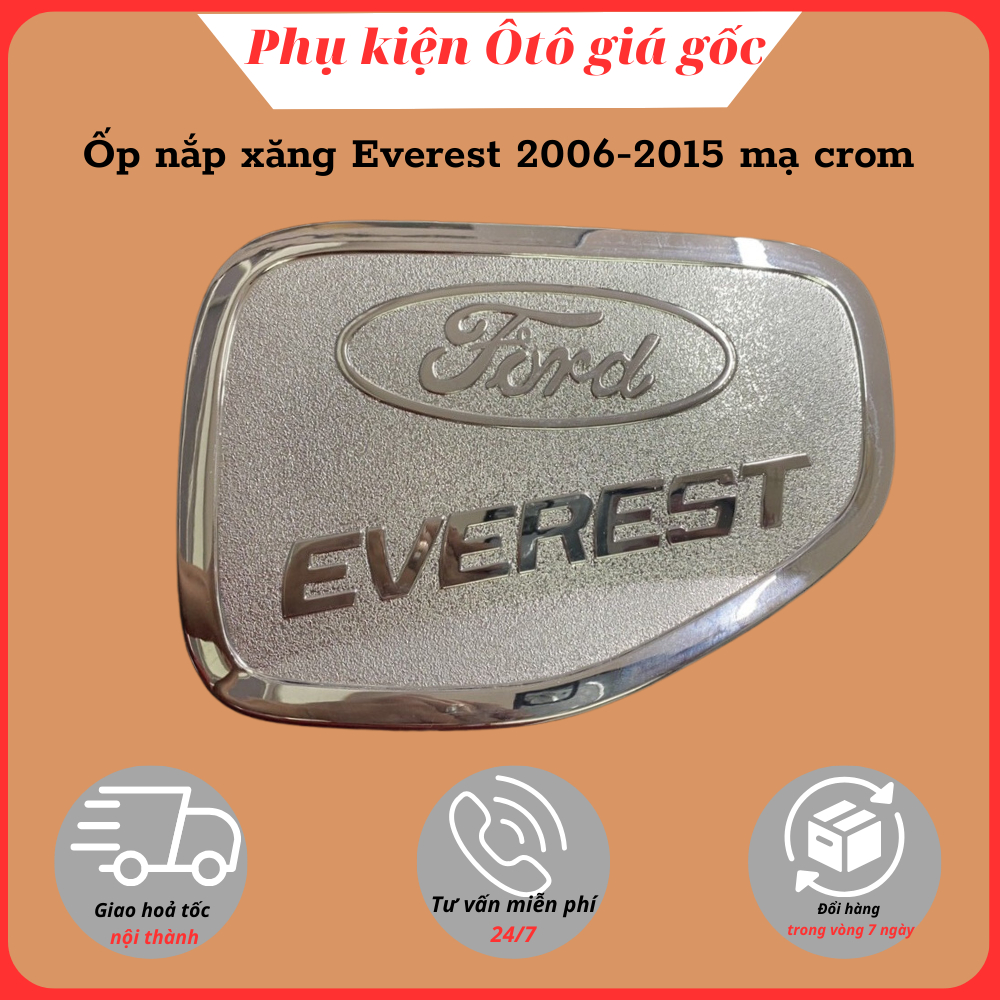 Ốp nắp bình xăng xe ford everest 2006- 2015 mạ crom bền đẹp