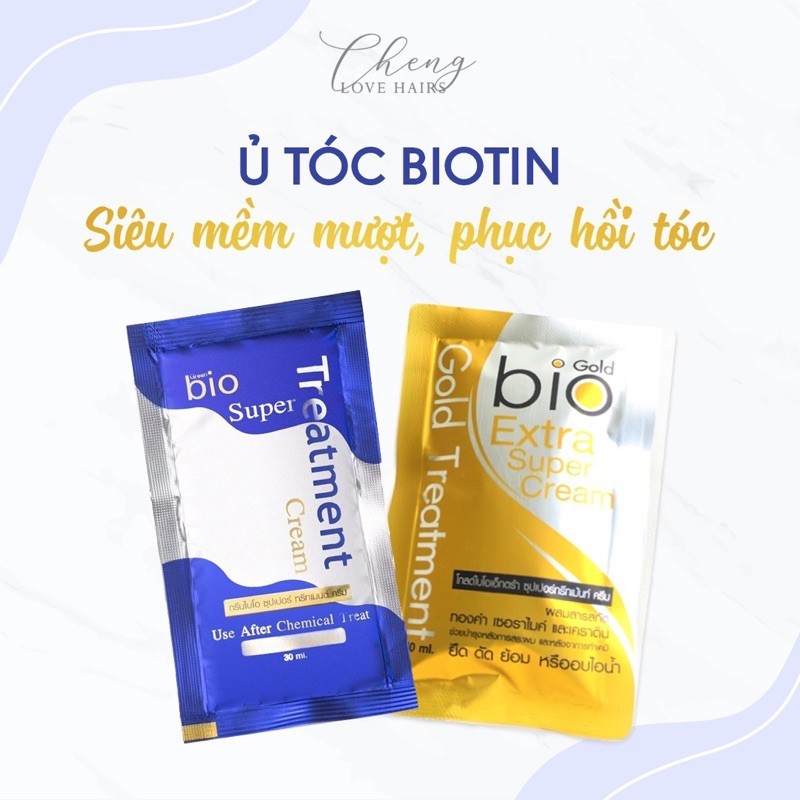 Ủ tóc Biotin Gold siêu mềm mượt, phục hồi tóc cao cấp