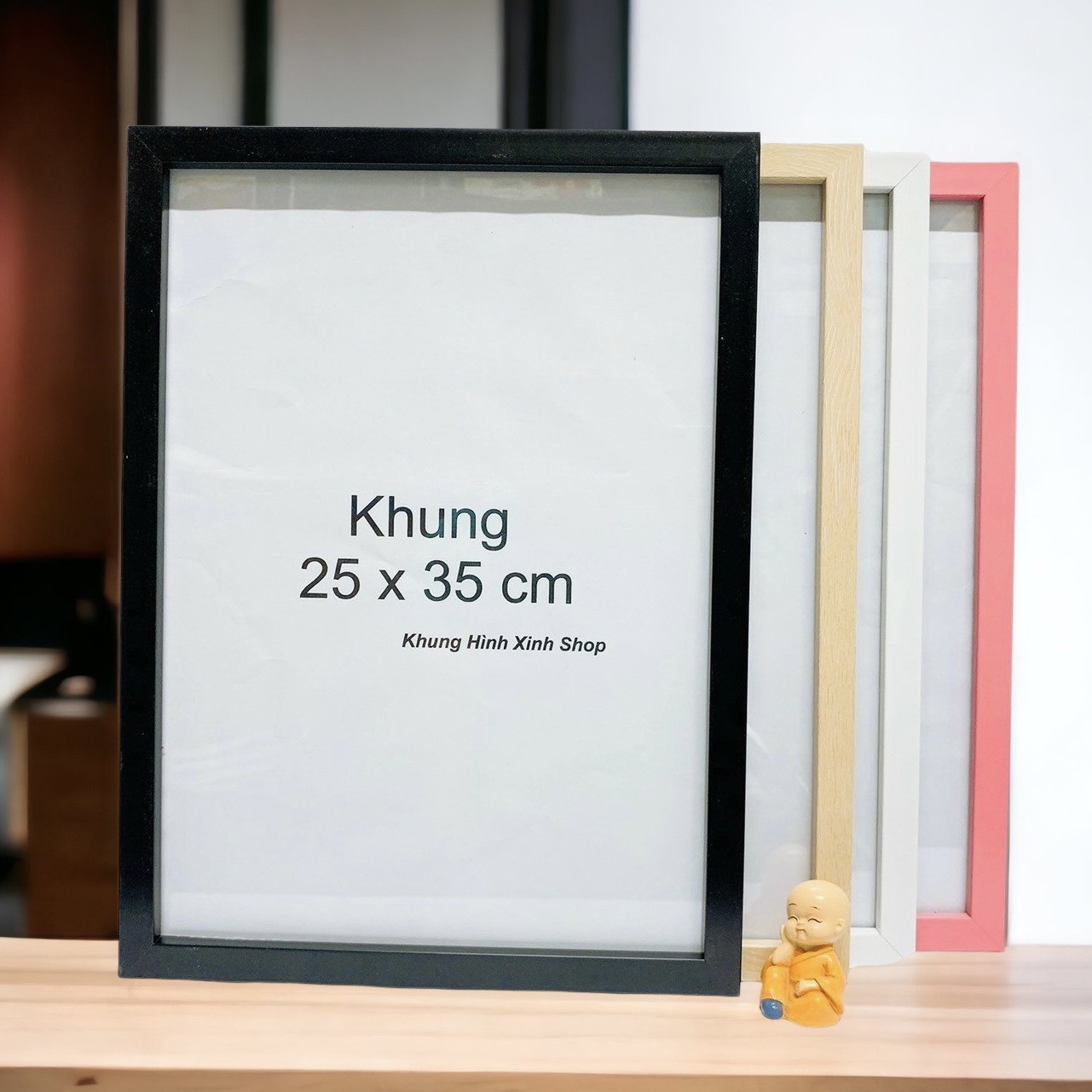 Khung giấy khen ( lọt lòng 25x35 cm ) - Mặt kính 2mm