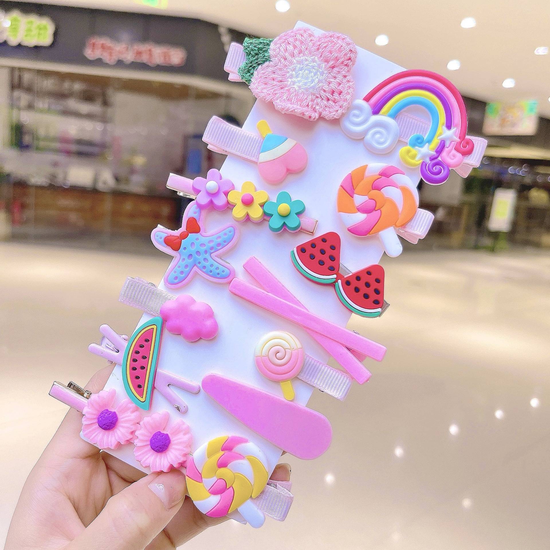 Set kẹp tóc nhựa cho bé gái siêu dễ thương