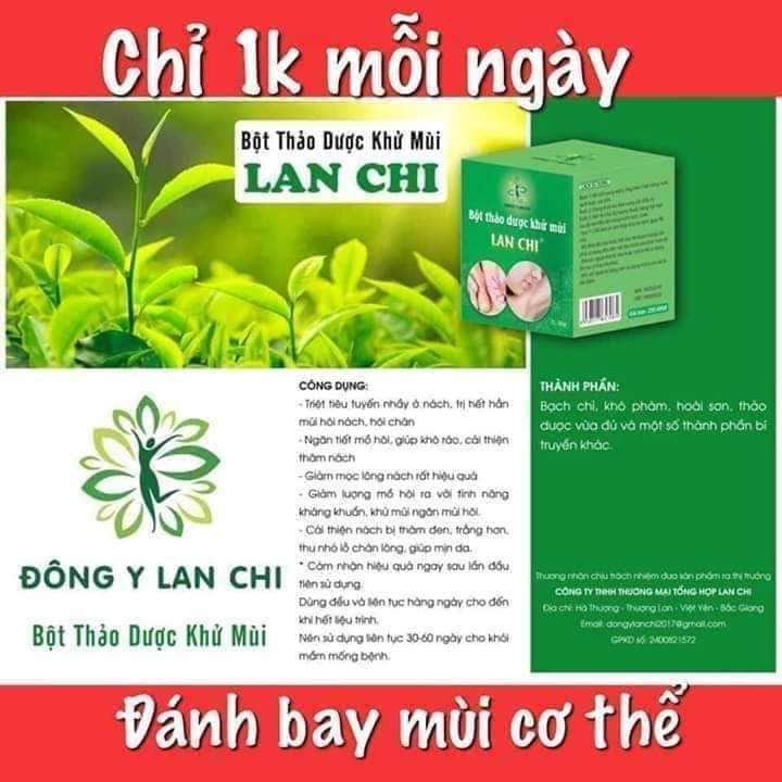 Bột khử mùi hôi nách,hôi chân lan chi