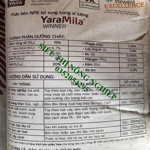 Phân bón Yara Mila Winner - 15-9-20+TE (1KG)