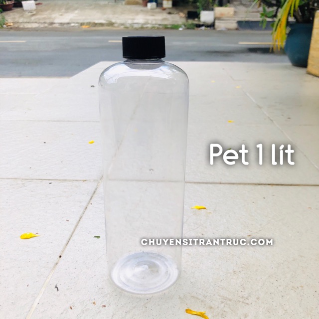 Chai Nhựa PET 1 lít dày cao cấp phi 33 [58Gram]