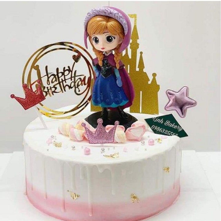 Bánh kem hình công chúa Anna xinh đẹp dành cho bé gái