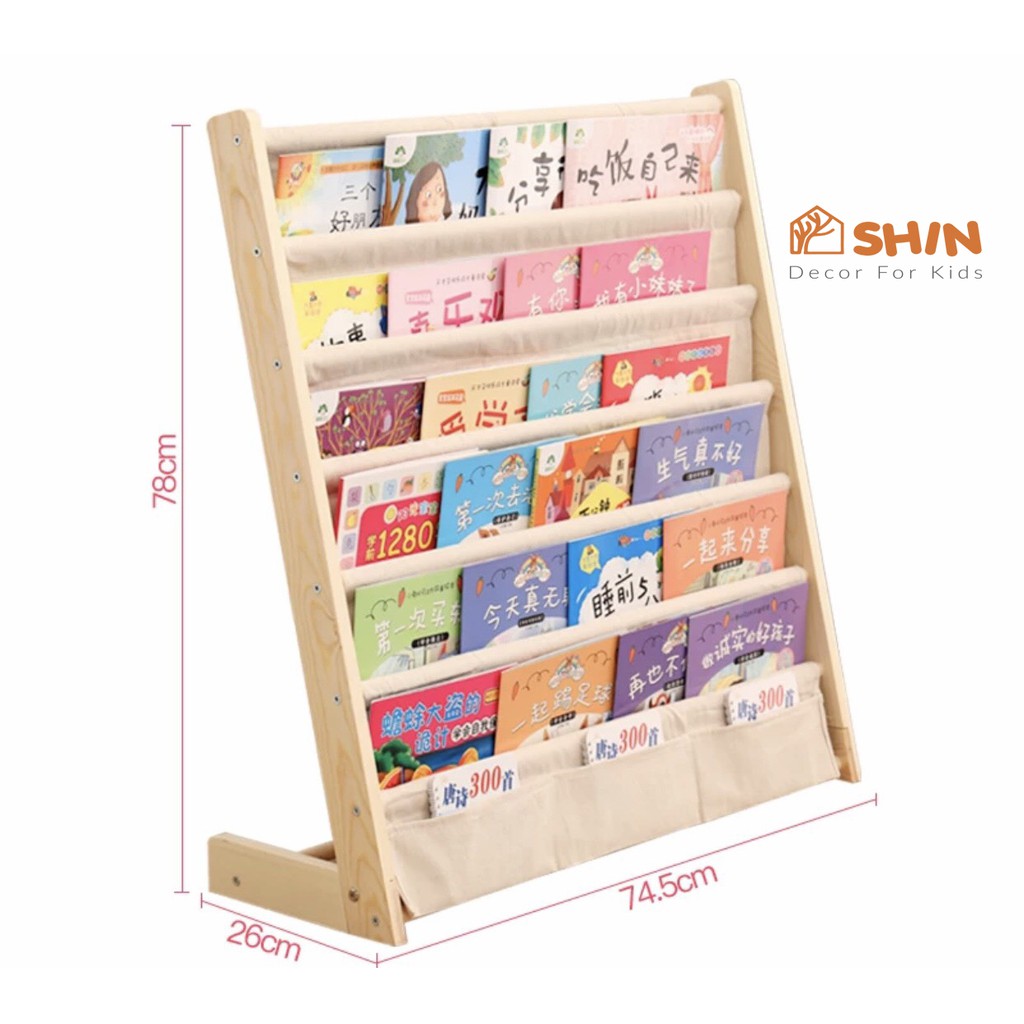 Kệ sách giá sách gỗ cho trẻ em