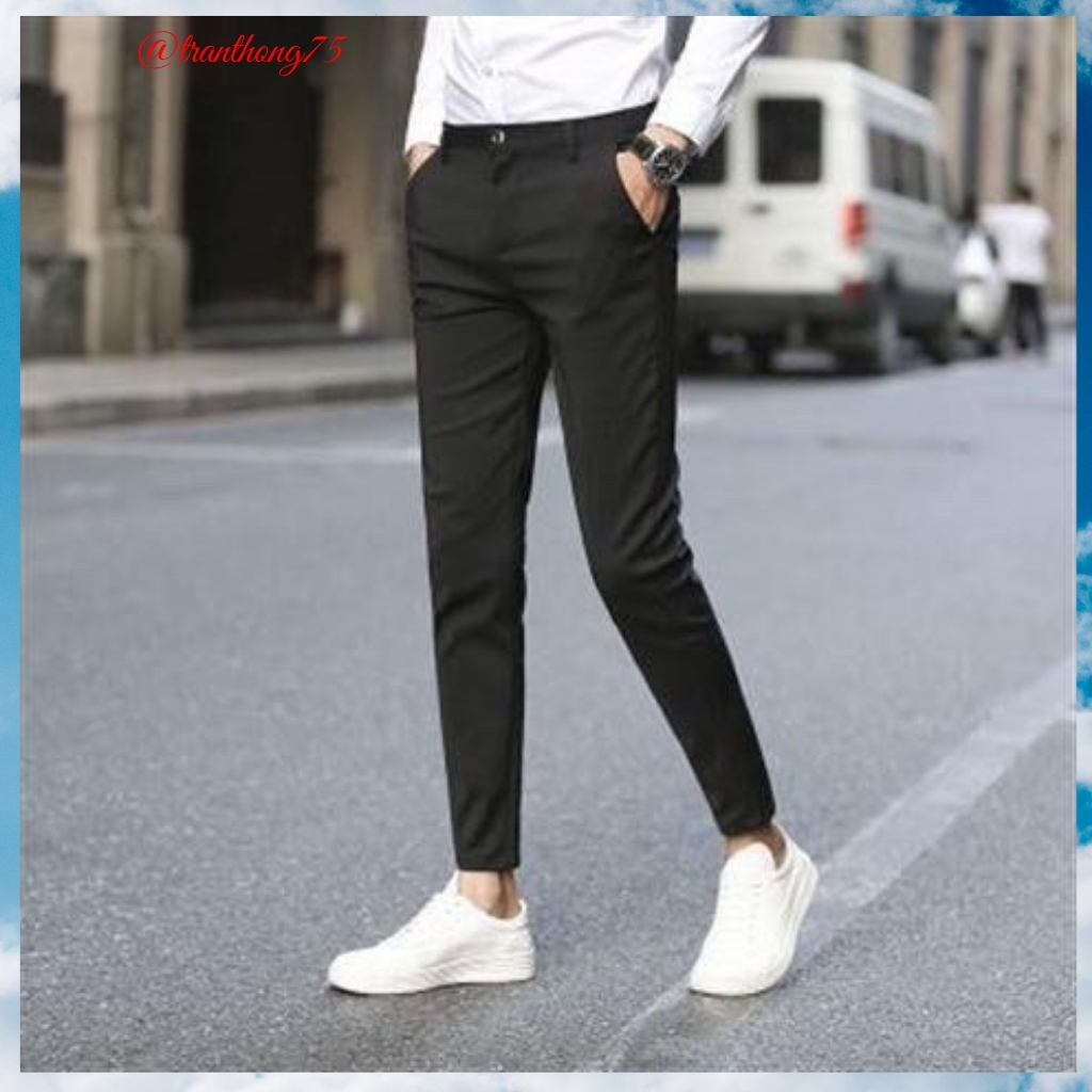 BÁO GIÁ GIÀY TÂY NAM PHỐI ĐỒ | Shopee Lazada Sendo Tiki mới nhất 40 Quần âu nam hàn quốc dáng ôm công sở vải co dản nhẹ chống nhăn hình thật giá rẻ, quần tây nam dài phù hợp với nhiều người thích phong cách phối đồ chỉn chu, lịch sự và sang trọng.
