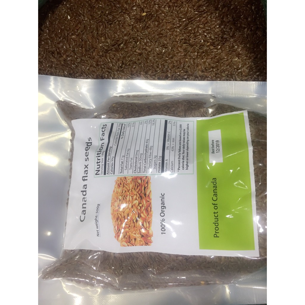 Hạt lanh canada ăn liền 500g [hat dinh duong]