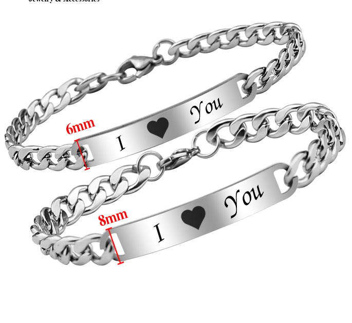 Vòng tay đôi cặp tình nhân không đen, dị ứng ( 1 cặp)