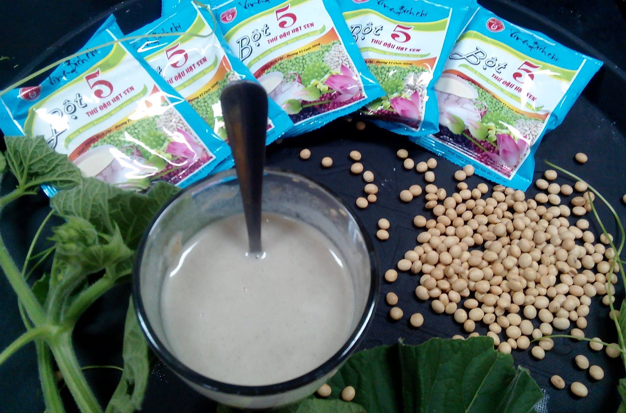 Bột 5 thứ đậu Hạt Sen Bích Chi có đường - 350g/bịch