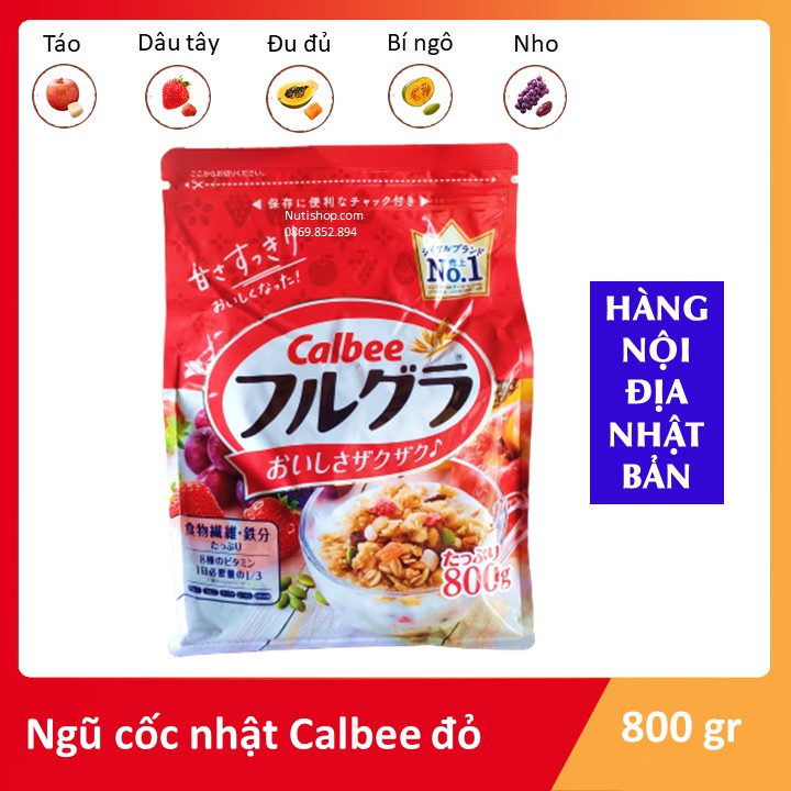 Ngũ cốc Calbee Nhật bản 800 g (200g)
