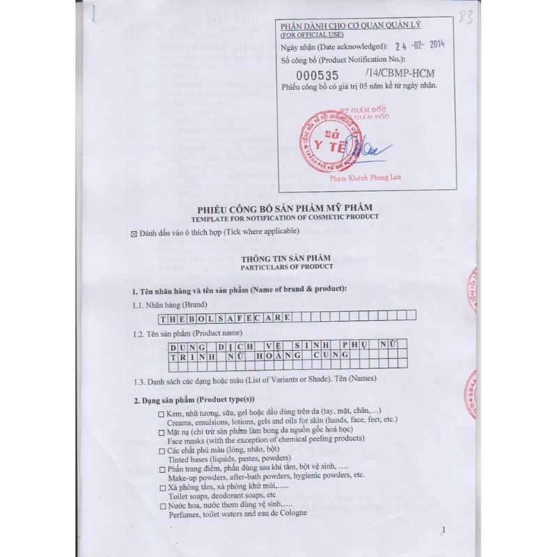 Dung Dịch Vệ Sinh Thebol 150g