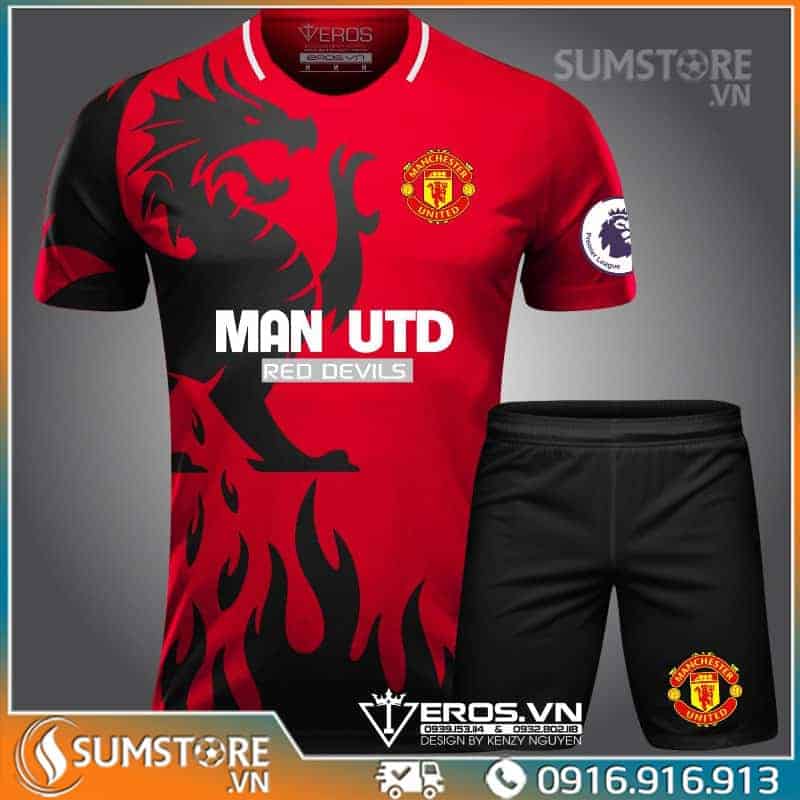 Áo bóng đá độc lạ - clb man united rồng đỏ t10 - đồ đá banh mới đẹp 2022