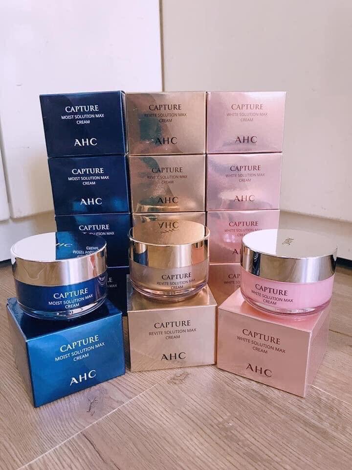 [HCM][Đủ 3 Loại] Kem Dưỡng Ẩm Trắng Da Chống Lão Hóa AHC Capture Solution Max Cream 50ml