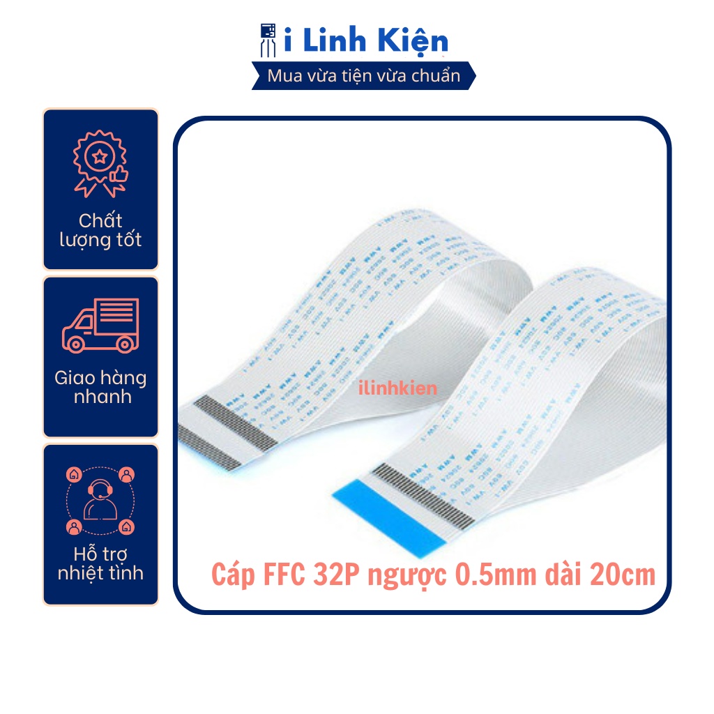 Cáp FFC 32P ngược 0.5mm dài 20cm loại 1