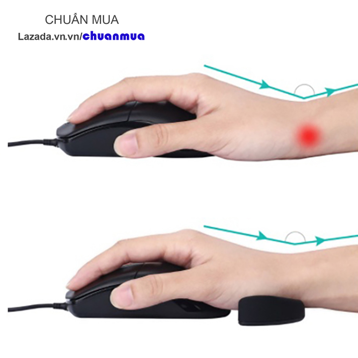 Ergonomic Mouse Rest Pad Mouse Wrist Rest (Silicon Mouse Pads Anti-fatigue Gaming Wrist Pads Super Smooth)