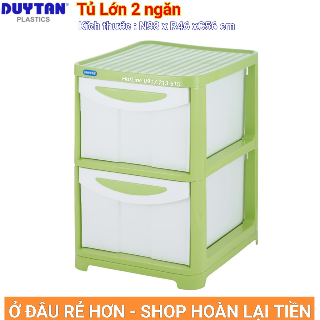 Tủ nhựa duy tân 2 Ngăn Tiện lợi - Tủ Vuông đựng quần Áo ĐA Năng (KT - N38 x R45 x C56cm )+ FREESHIP Trong Nội Thành Sài Gòn ☎️
