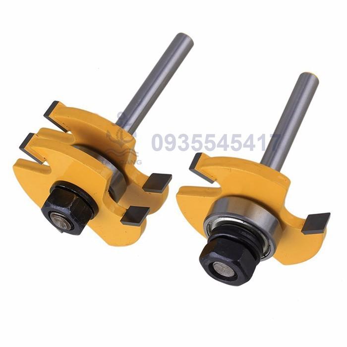 Bộ mũi phay ghép ván sàn cốt 6.35 mm