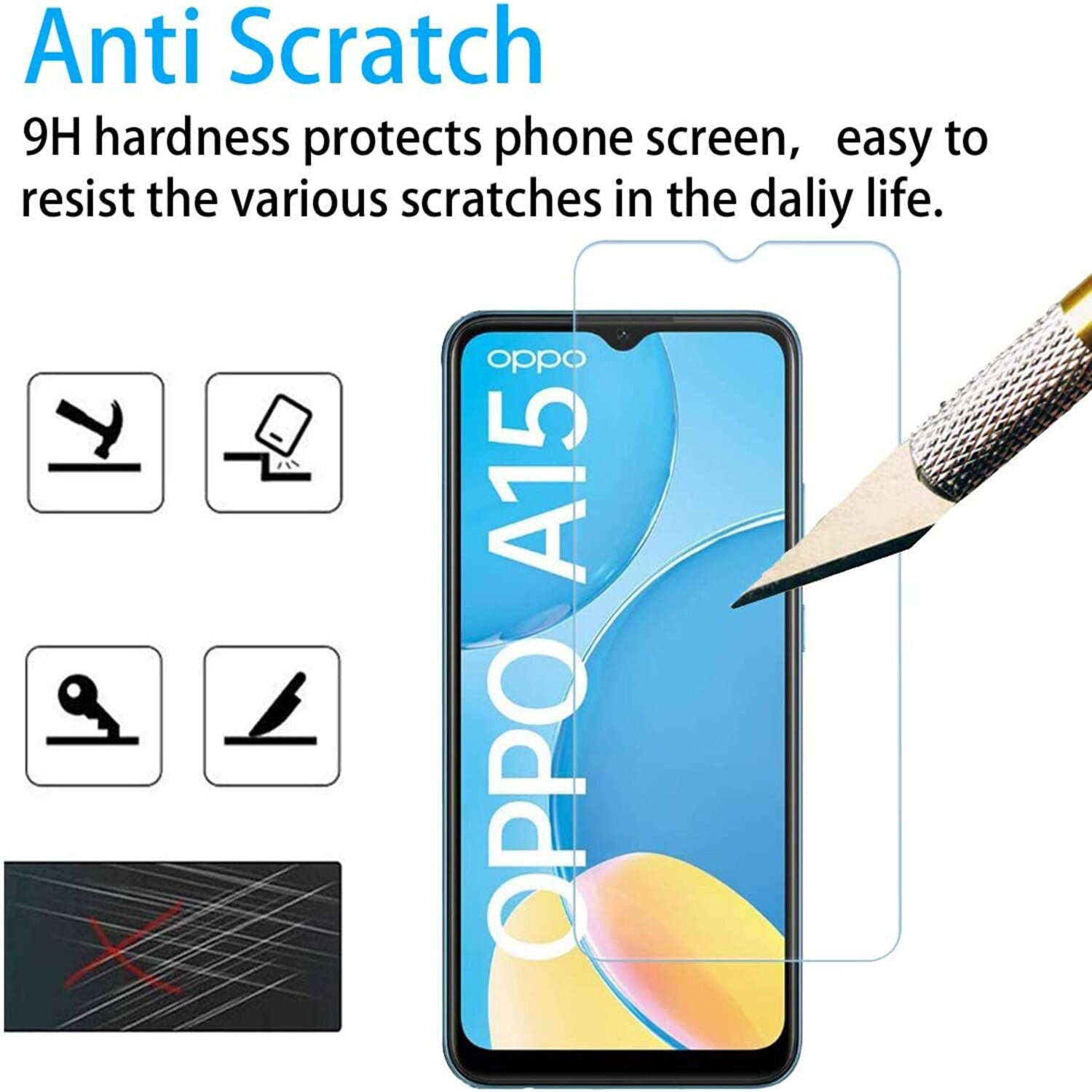 Miếng dán màn hình cường lực OPPO A15 , A15S