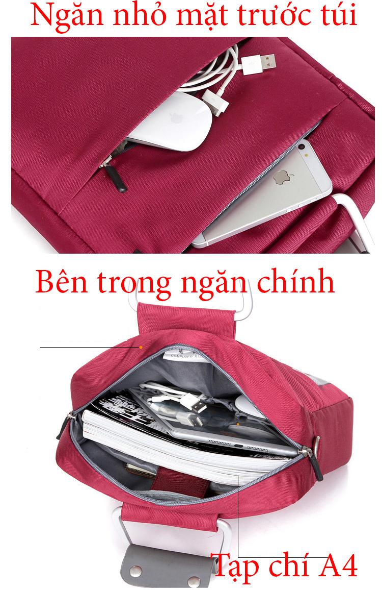 [HCM]cặp đeo chéo đựng laptop BRINCH 12-12.5inch