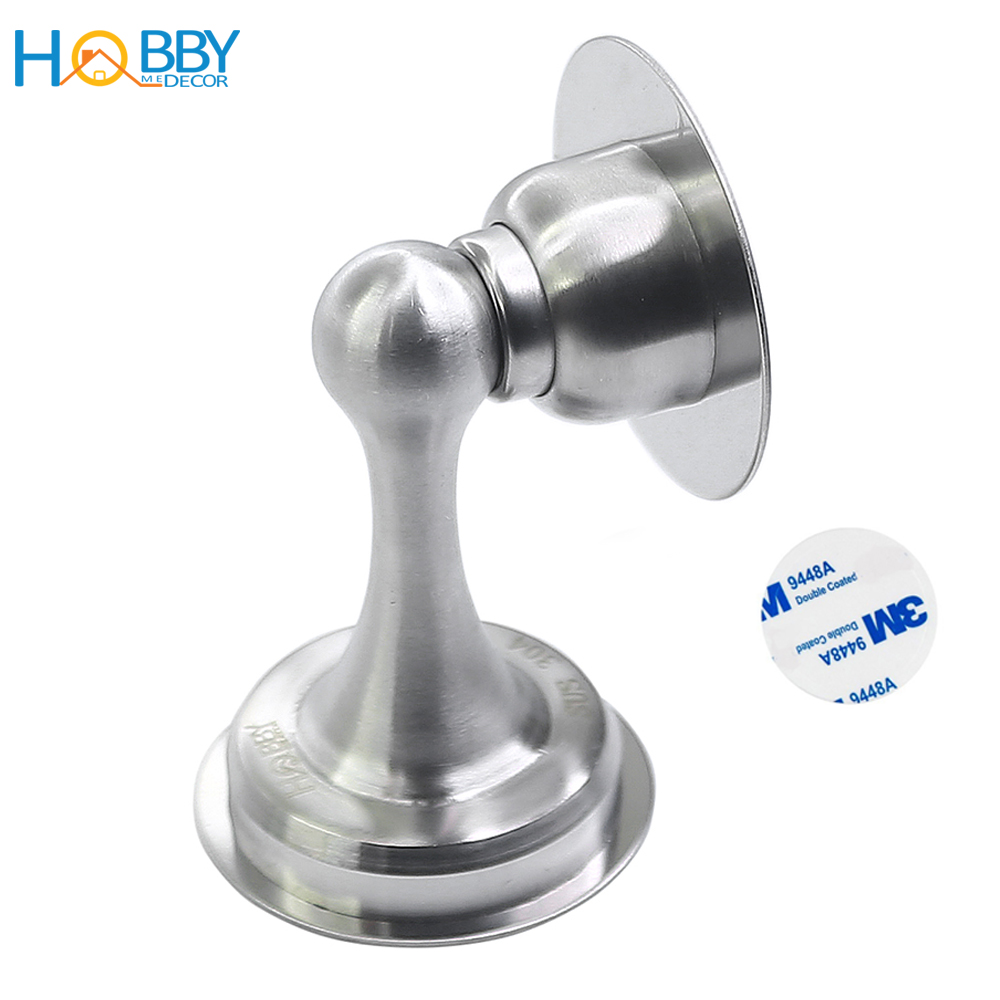 Bộ chặn cửa nam châm chống va đạp inox 304 mẫu dán Hobby Home Decor CC1