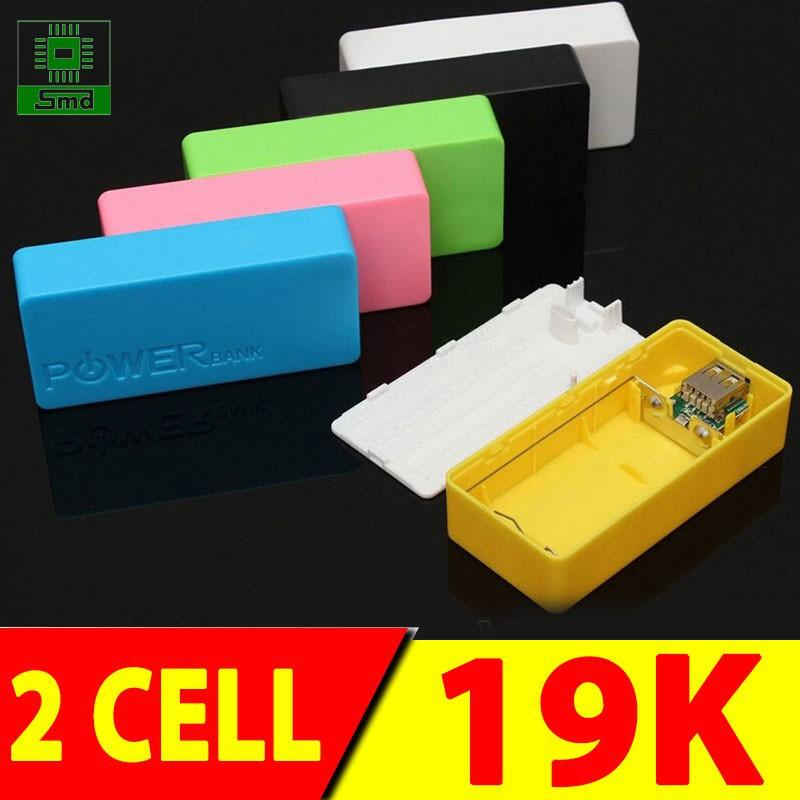 Box sạc dự phòng 2 cell vỏ nhựa