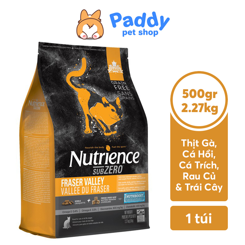 Hạt Nutrience SubZero Cho Mèo - Gà Tây, Cá Hồi, Cá Trích & Rau Củ Quả