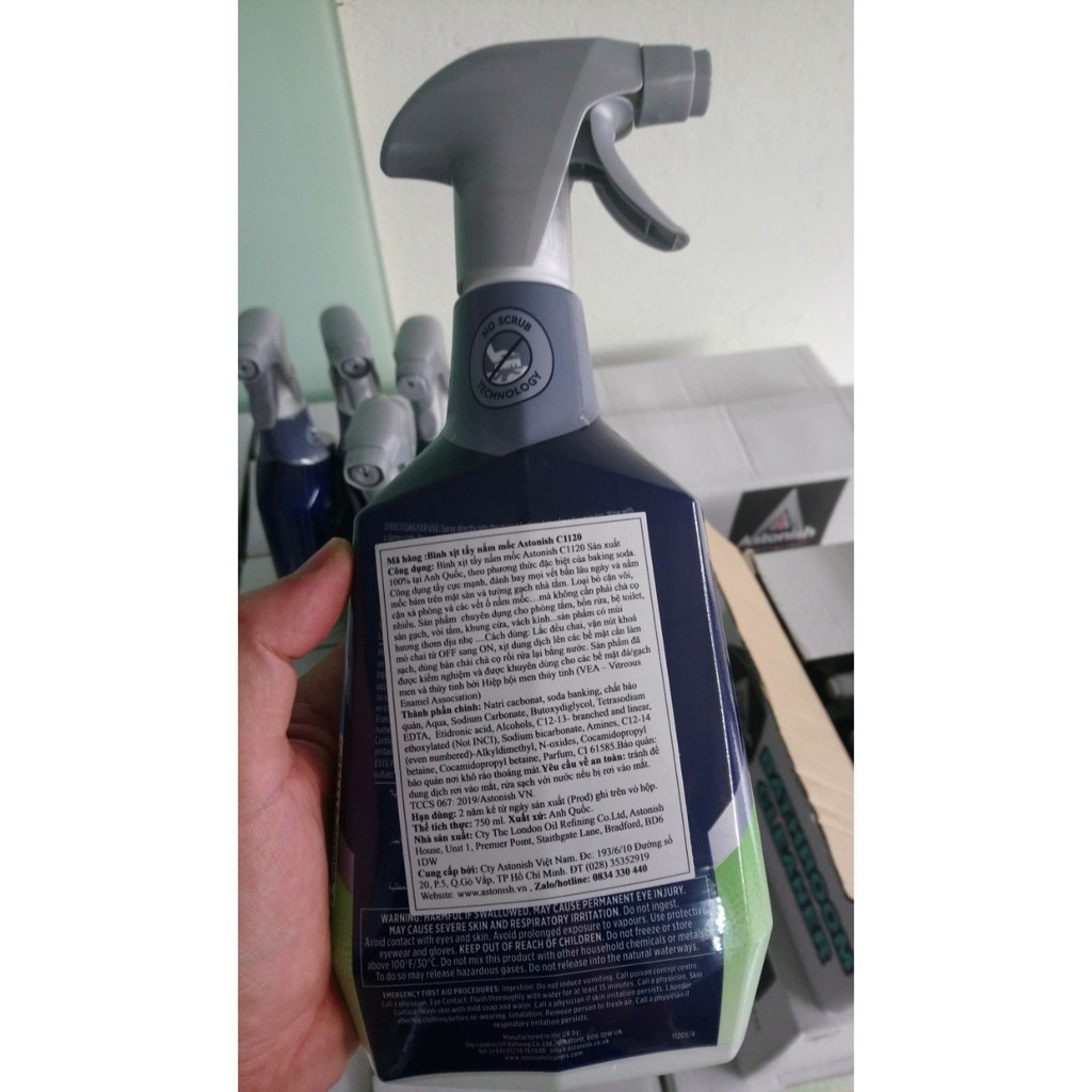 [HCM]Bình xịt tẩy nấm mốc Astonish C1120 750ml