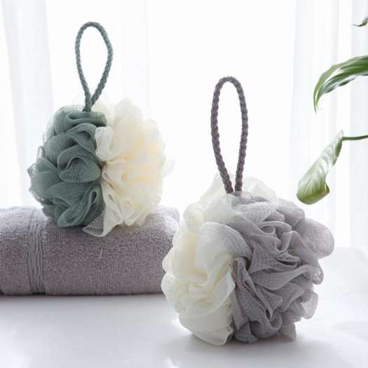 Bông tắm tạo bọt lưới tròn 2 màu