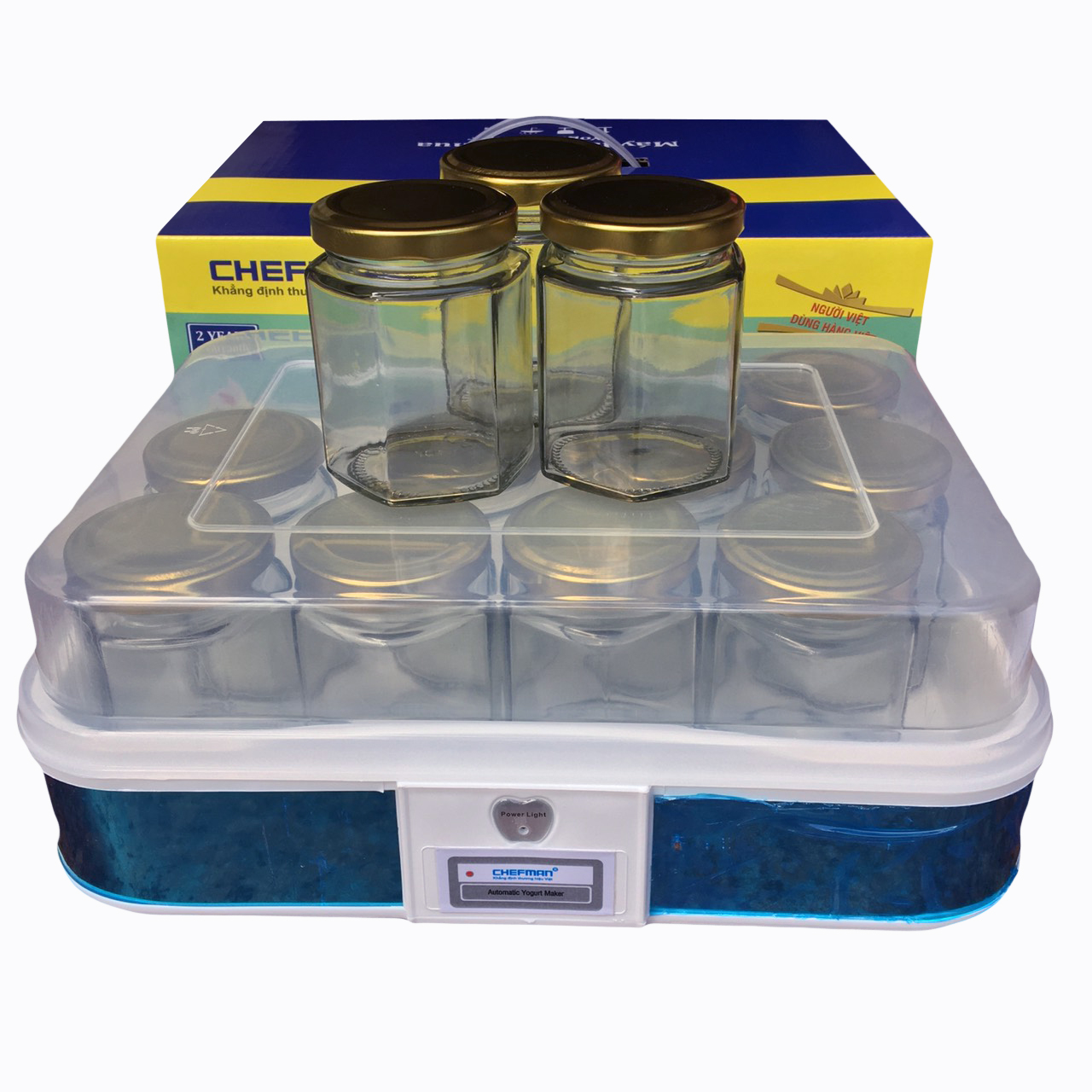 Máy làm sữa chua Chefman 12 cốc thủy tinh