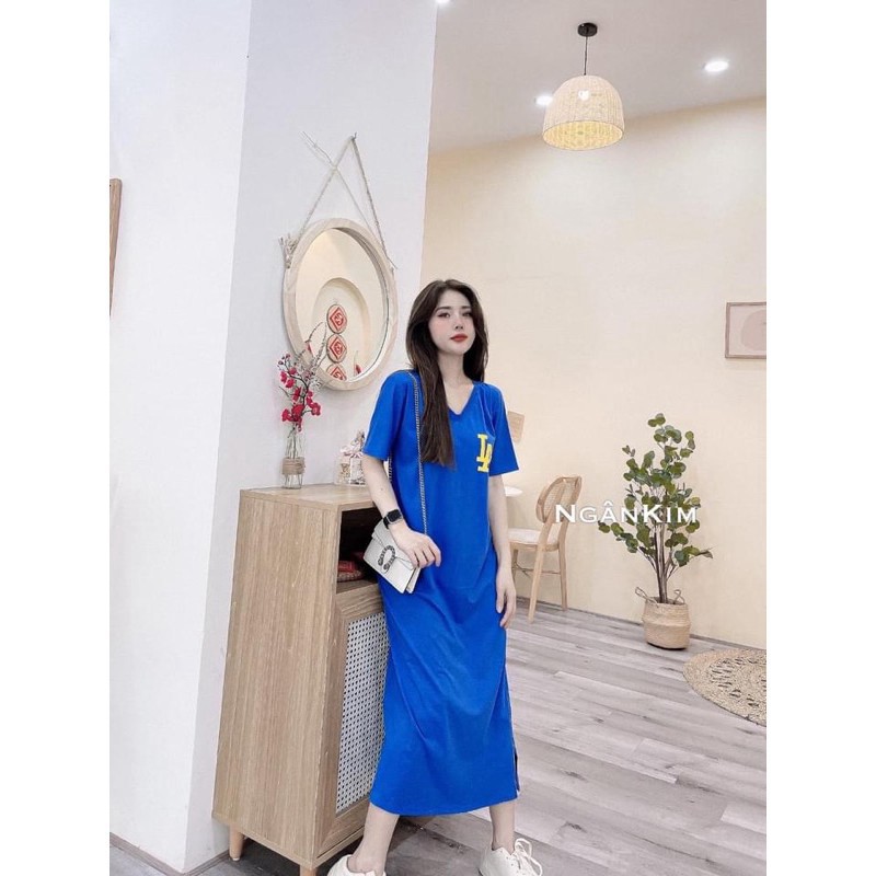Váy suông - Đầm suông LA đan lưng dáng dài