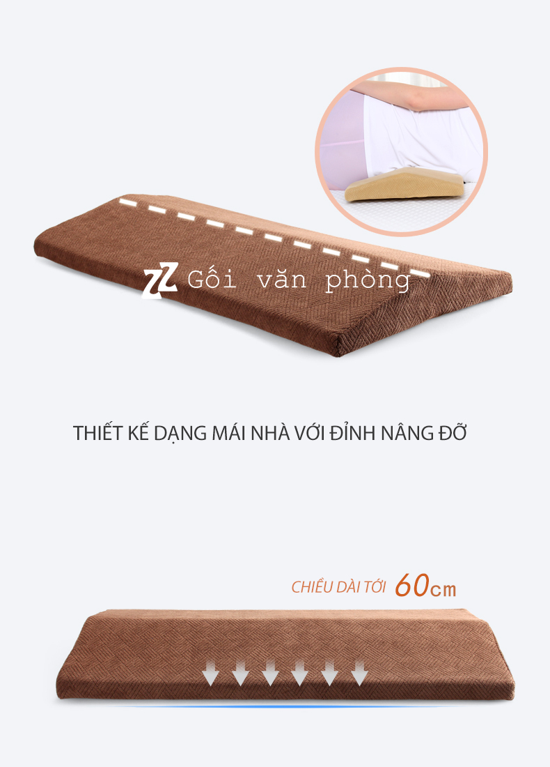 Gối kê lưng bà bầu cao su non GLN-01