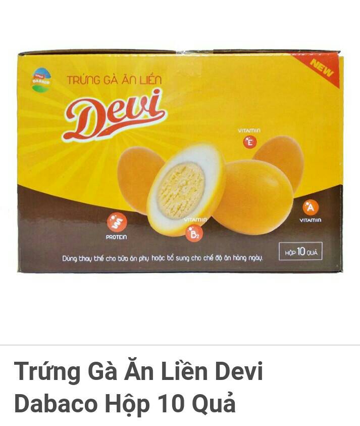 [flashsale] Combo 2 Trứng Gà Ăn Liền Devi Dabaco Hộp 10 Quả