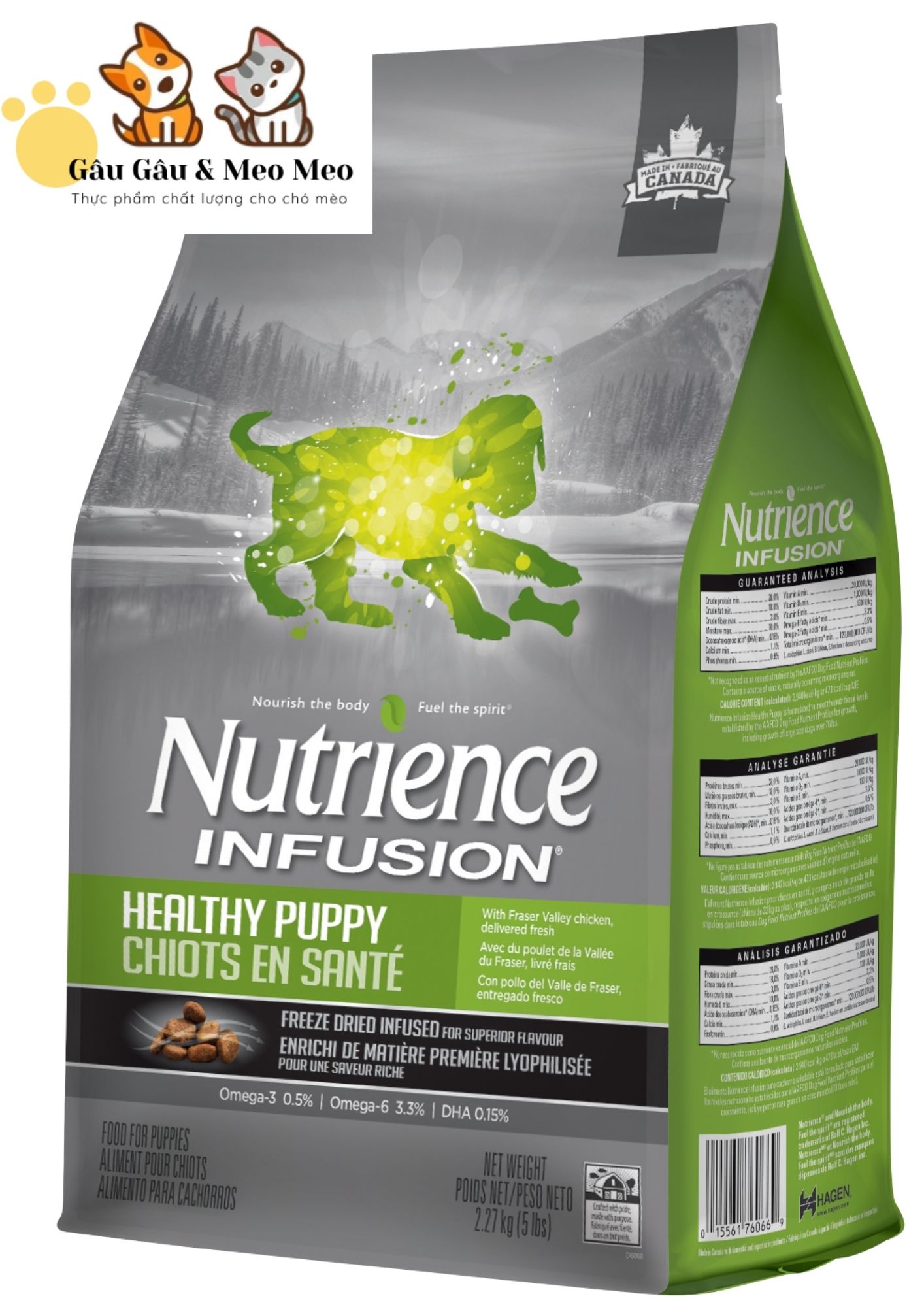 Nutrience Thức ăn chó Bao 500g