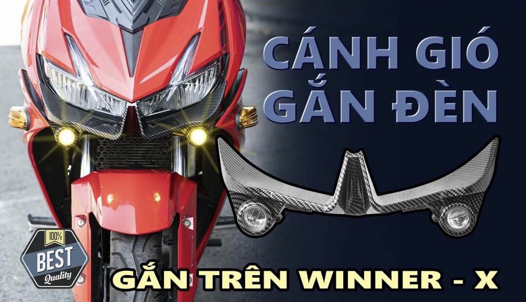 CÁNH GIÓ TRƯỚC WINNER X (ĐỦ MÀU) KÈM ĐÈN PHỤ MINI