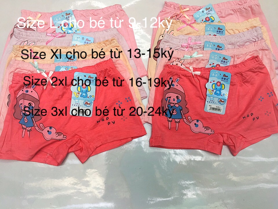 Combo 10 quần đùi chíp cho bé ( TU 10-25ky  hinh ngau nhien)