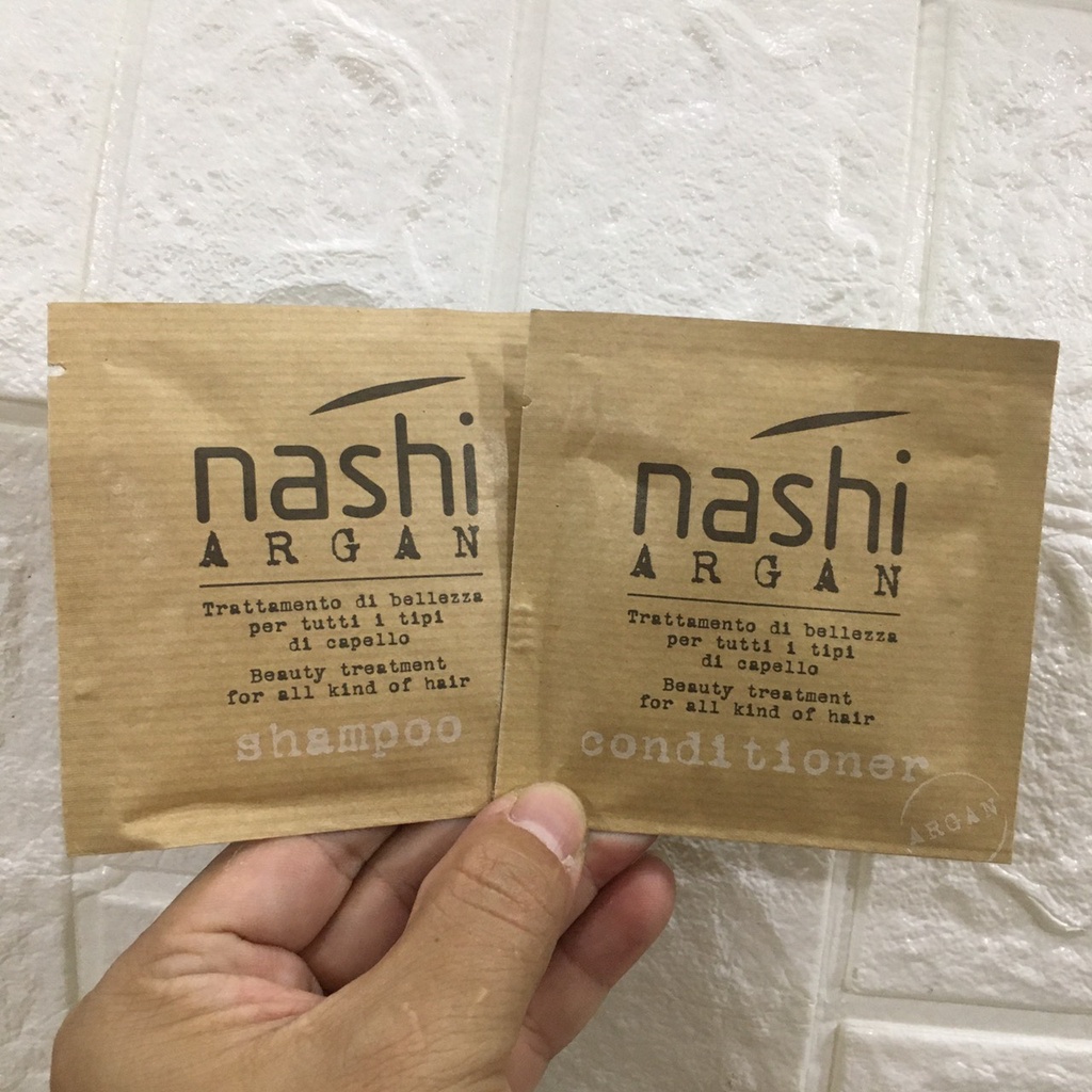 Dầu gội xả phục hồi tóc Nashi Argan 200mlx2