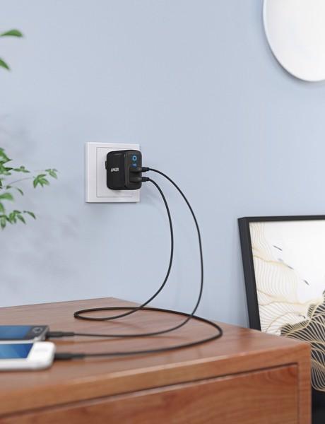 Sạc Anker 2 Cổng PowerPort II, 24w