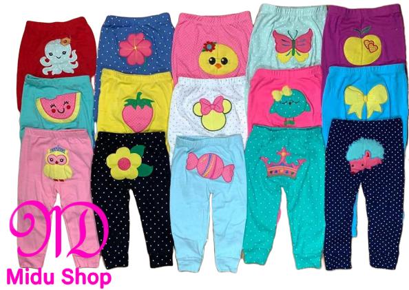 Set 5 Quần dài borip mông thú bé gái hàng xuất xịn từ 7 -18 kg - quần dài mặc ngủ bé gái- quần mông thú xuất khẩu . Màu ngẫu nhiên.