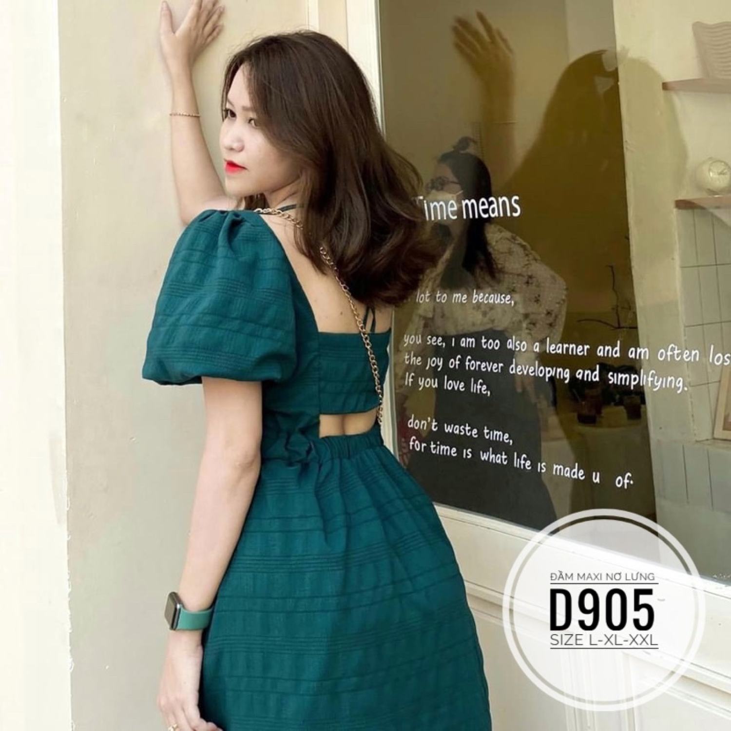 (60-90kg) MIN HOUSE BIGSIZEBIGSIZE Đầm maxi nơ lưng D905