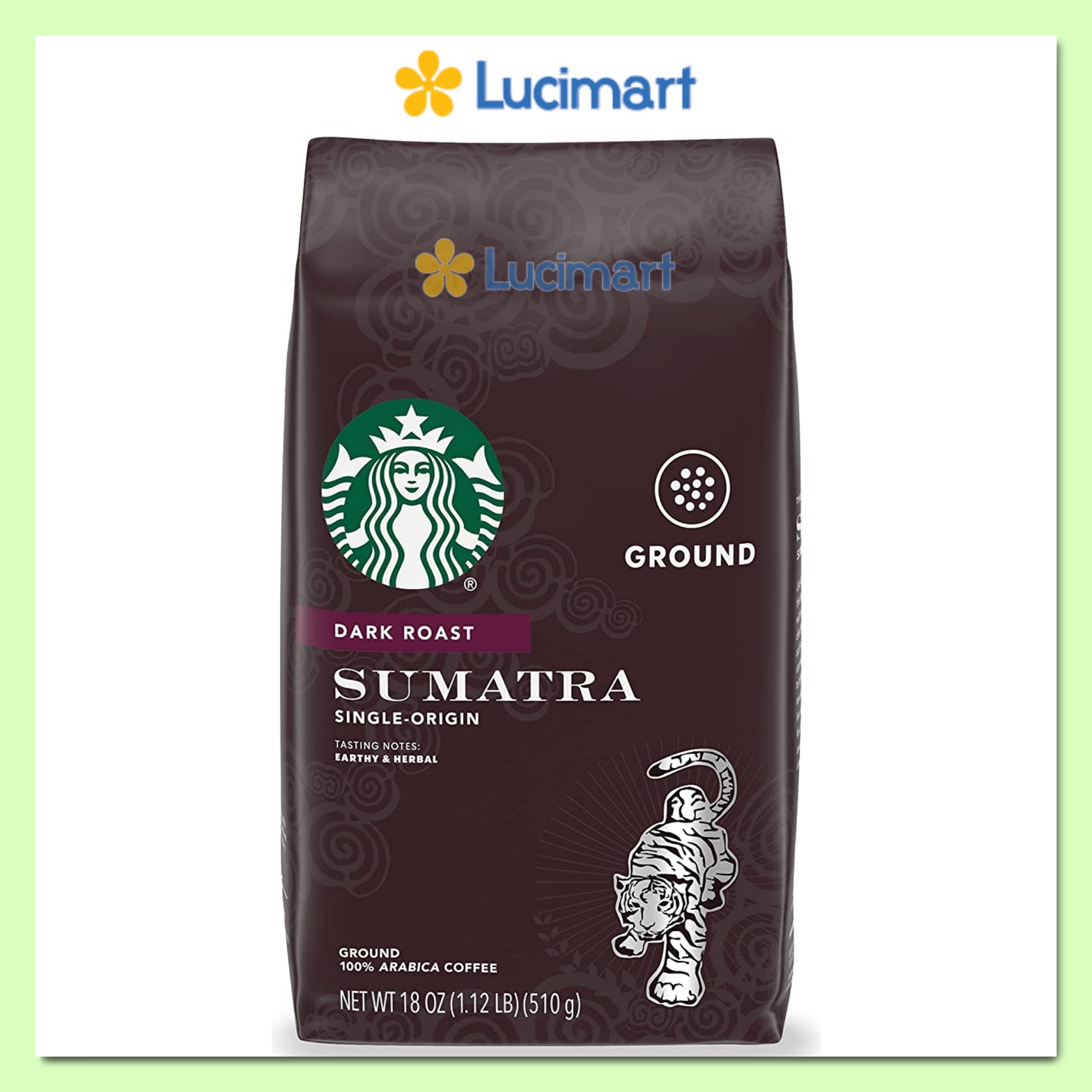 Cà phê Starbucks rang xay sẵn 100% Arabica Coffee Dark Roast (USA)