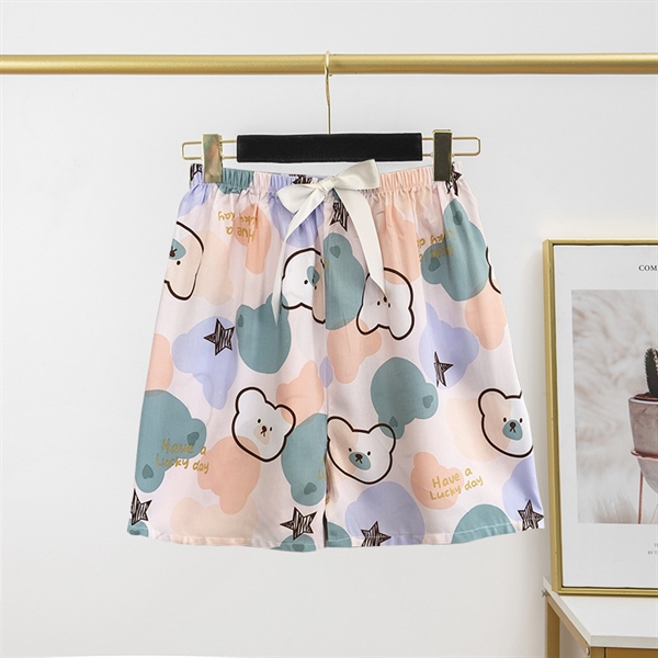 Quần đùi short nữ vải Cotton lụa thoáng mát mềm mại mặc nhà mùa hè mã VAQ0356