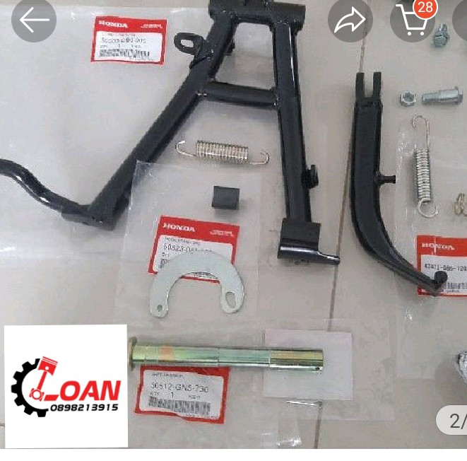 Full bộ gác chân , chống đứng xe DREAM thái zin honda _ shop phụ tùng honda
