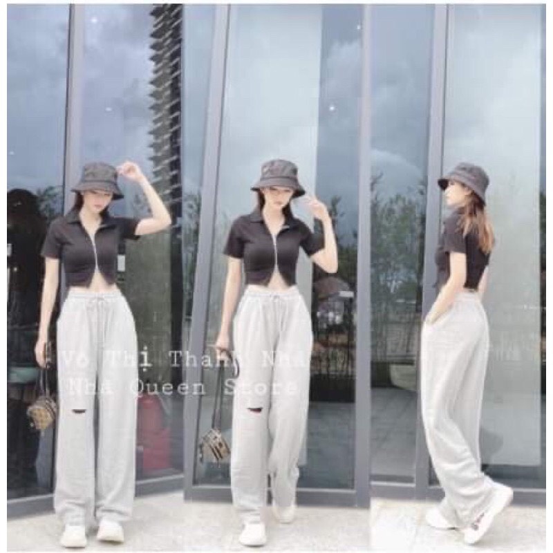 Áo polo khoá hai đầu