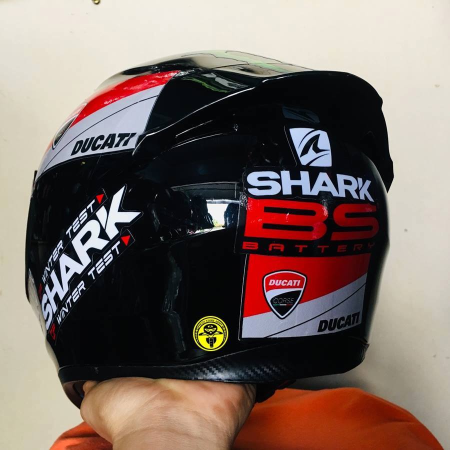 Bộ tem dán nón bảo hiểm , hiêu SHARK